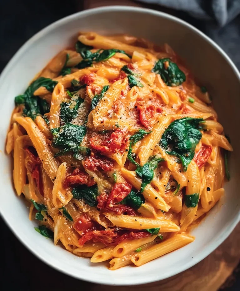 Creamy Tomato Spinach Pasta – Easy Delicious Meal