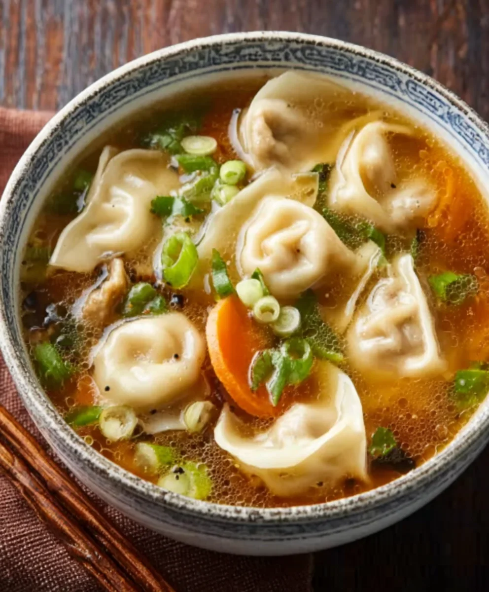 Comforting Potsticker Soup-Savory Beef Dumpling Delight