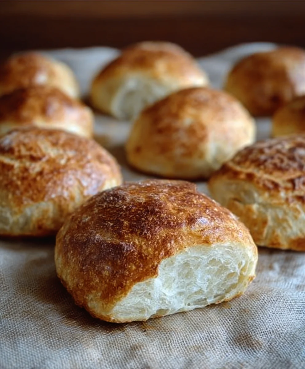 Easy No Knead Crusty Rolls Recipe