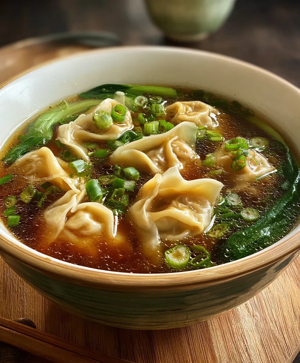Easy Wonton Soup Recipe- Flavorful Beef Broth