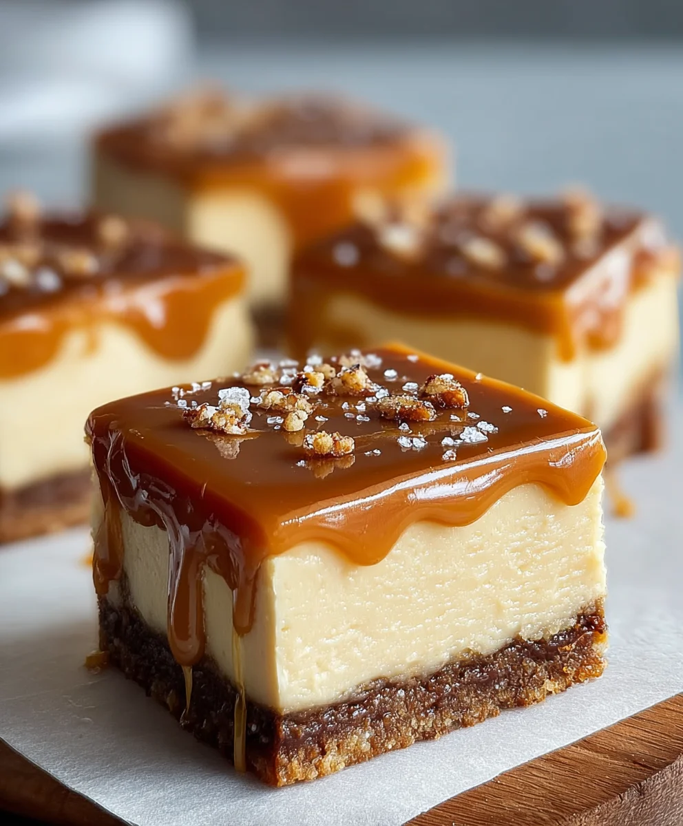 Dulce de Leche Cheesecake Bars-Sweet & Creamy Dessert