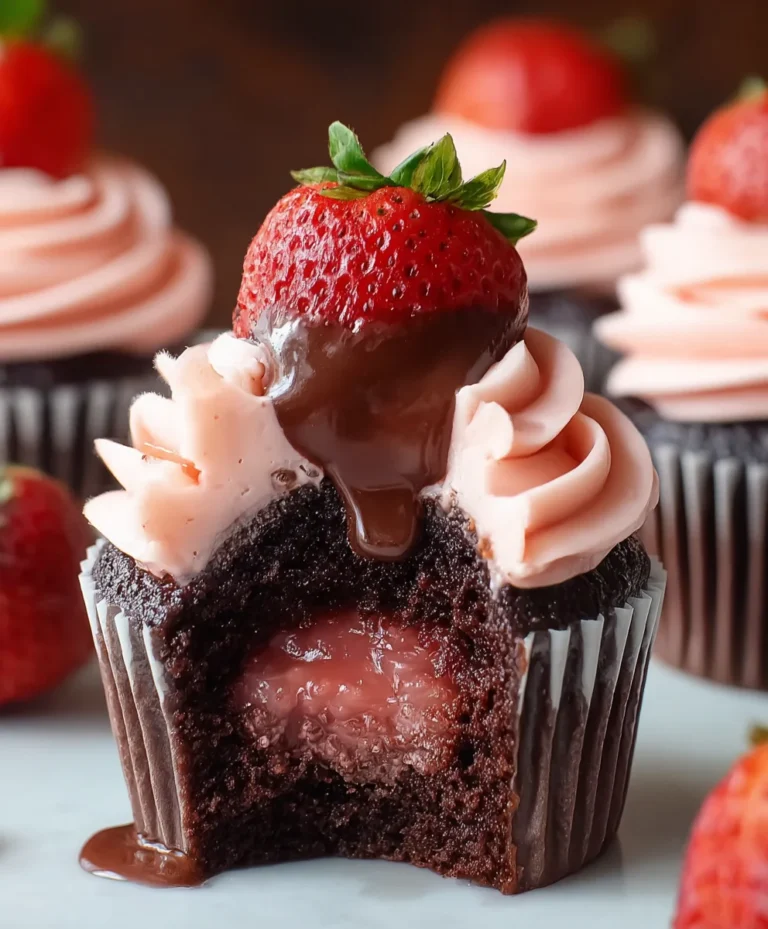 Decadent Chocolate Strawberry Cupcakes Recipe