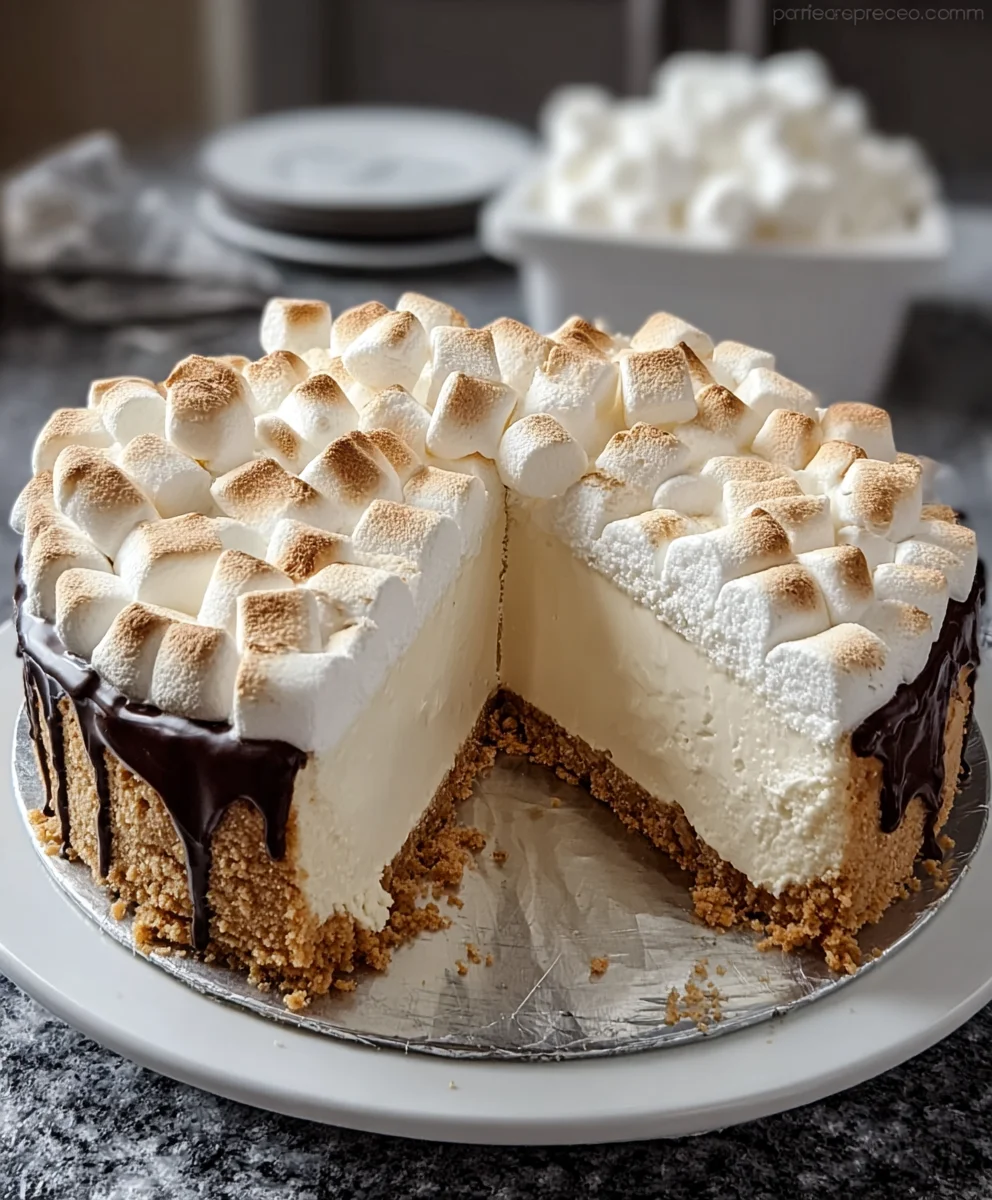 Fluffy Marshmallow Cheesecake Recipe-Decadent Dessert