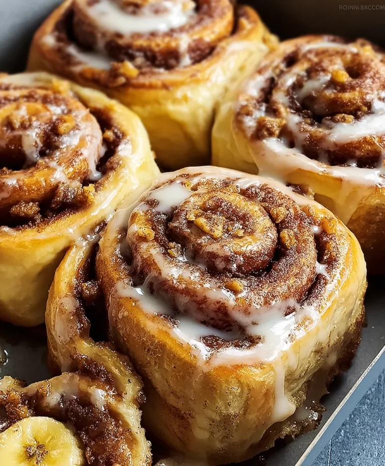 Easy Banana Cinnamon Rolls-Sweet & Delicious Dessert