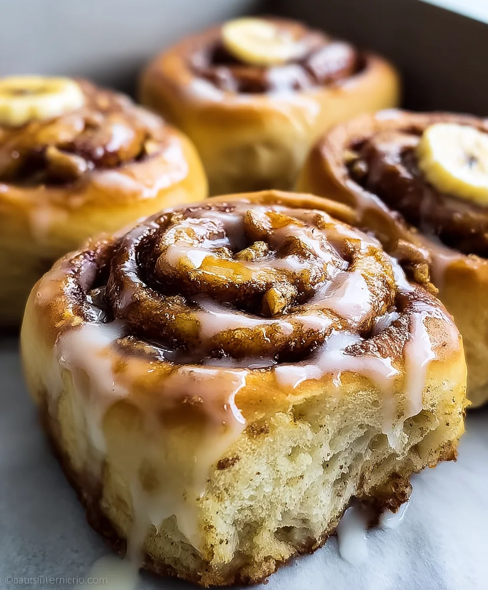 Easy Banana Cinnamon Rolls-Sweet & Delicious Dessert