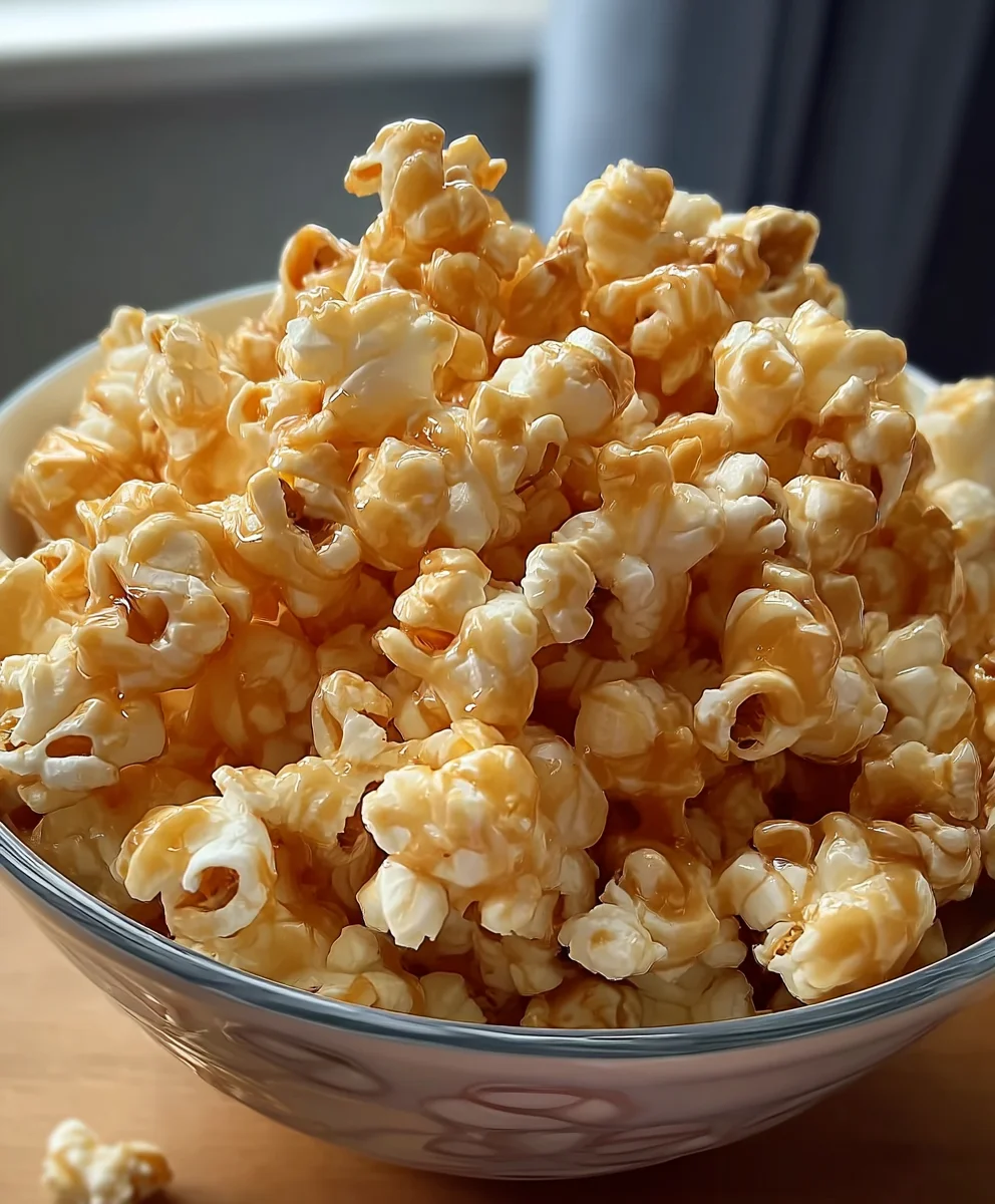 Easy Caramel Popcorn Recipe-Homemade Treat