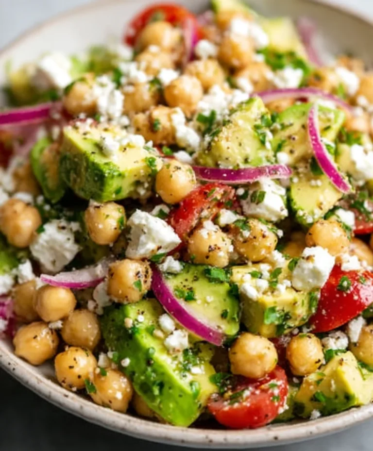 Chickpea Feta Avocado Salad – Fresh & Easy Recipe