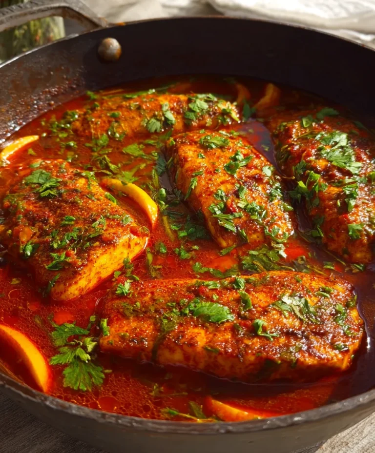 Spicy Moroccan Fish Recipe – Rich Sauce Delight