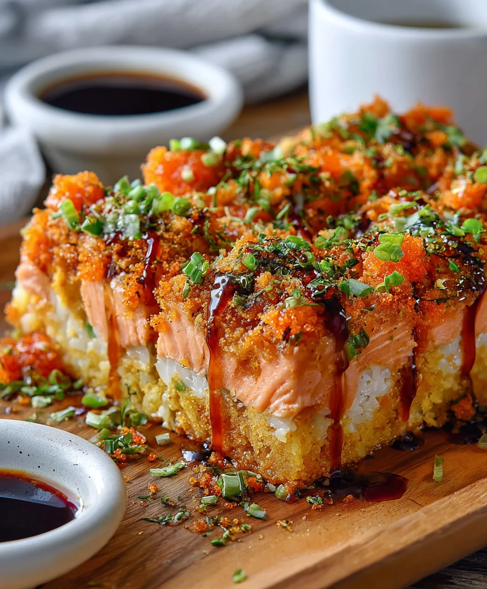 Spicy Salmon Sushi Bake-Easy Delicious Recipe