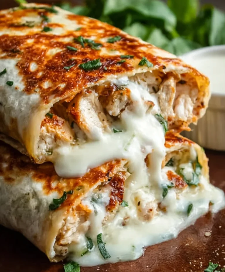 Cheesy Garlic Chicken Wraps-Easy Dinner Recipe