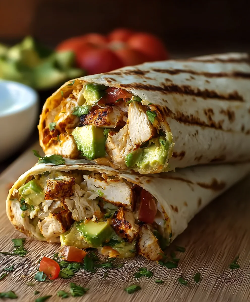 Easy Chicken Avocado Wrap Recipe - Healthy & Delicious