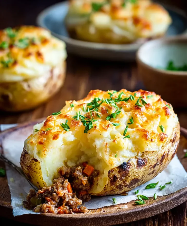 Cottage Pie Baked Potatoes-Hearty Beef Dinner
