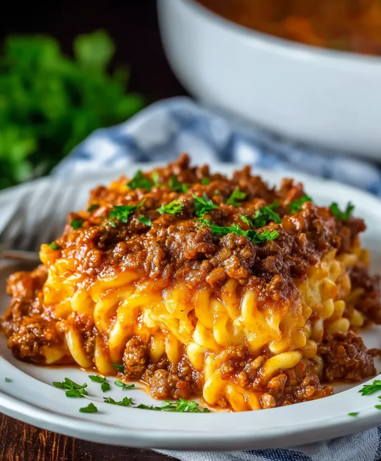 Quick Beef Sloppy Joe Casserole- Easy Weeknight Meal