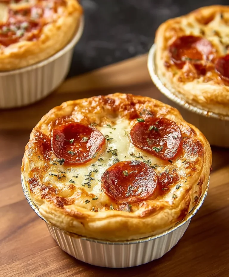 Mini Pizza Pot Pies- Easy Beef & Cheese Recipe