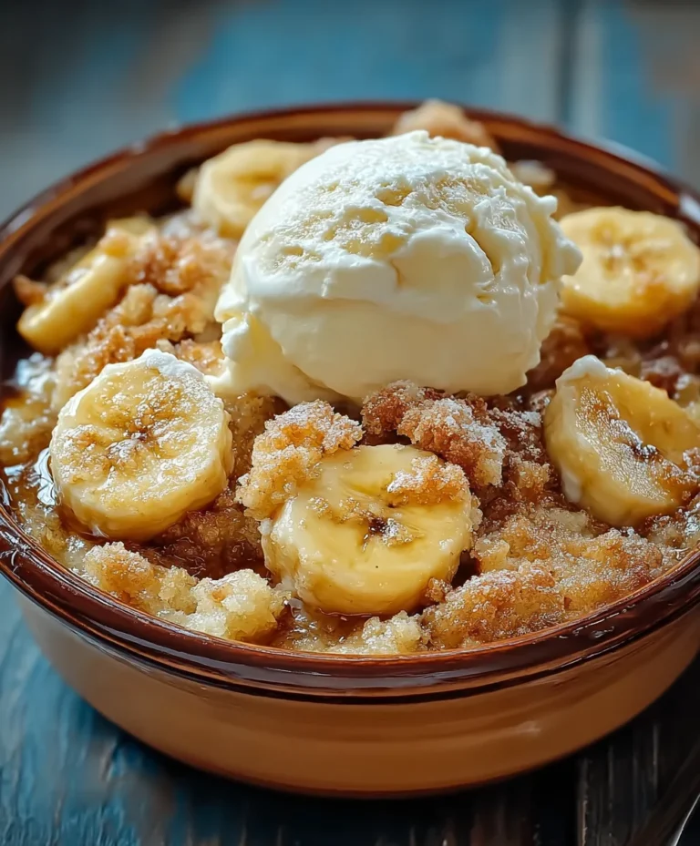Southern Banana Cobbler-Easy Sweet Dessert Recipe