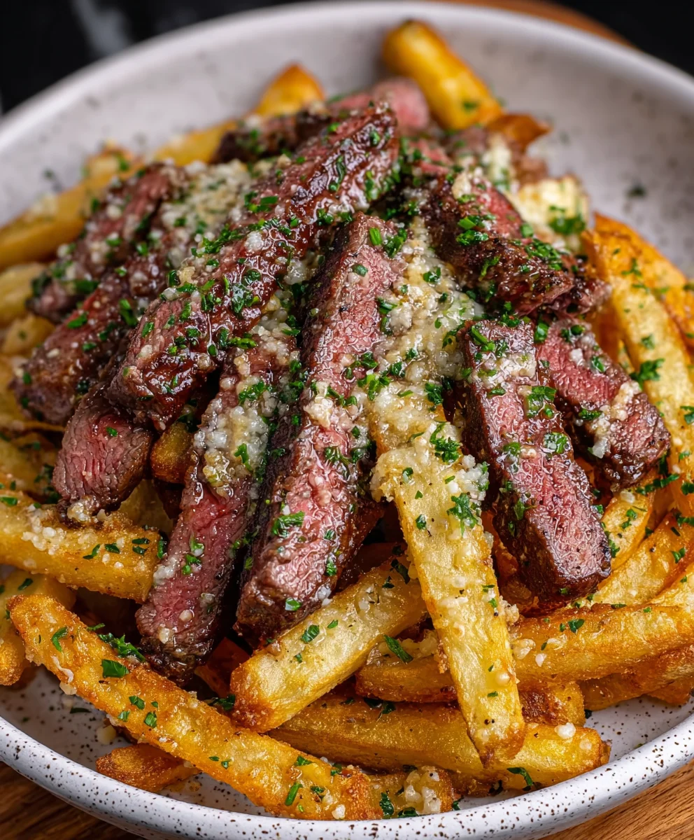 Garlic Parmesan Steak Fries - Irresistible Oven Baked