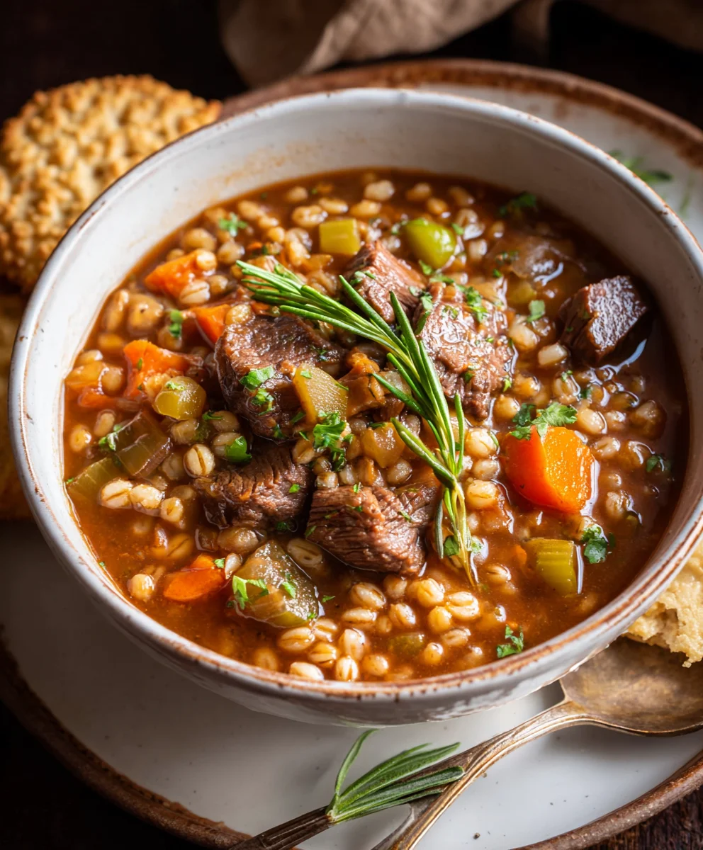 Hearty Beef Barley Soup Recipe- Cozy Comfort Food