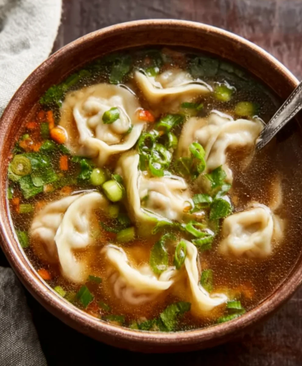 Comforting Potsticker Soup-Savory Beef Dumpling Delight