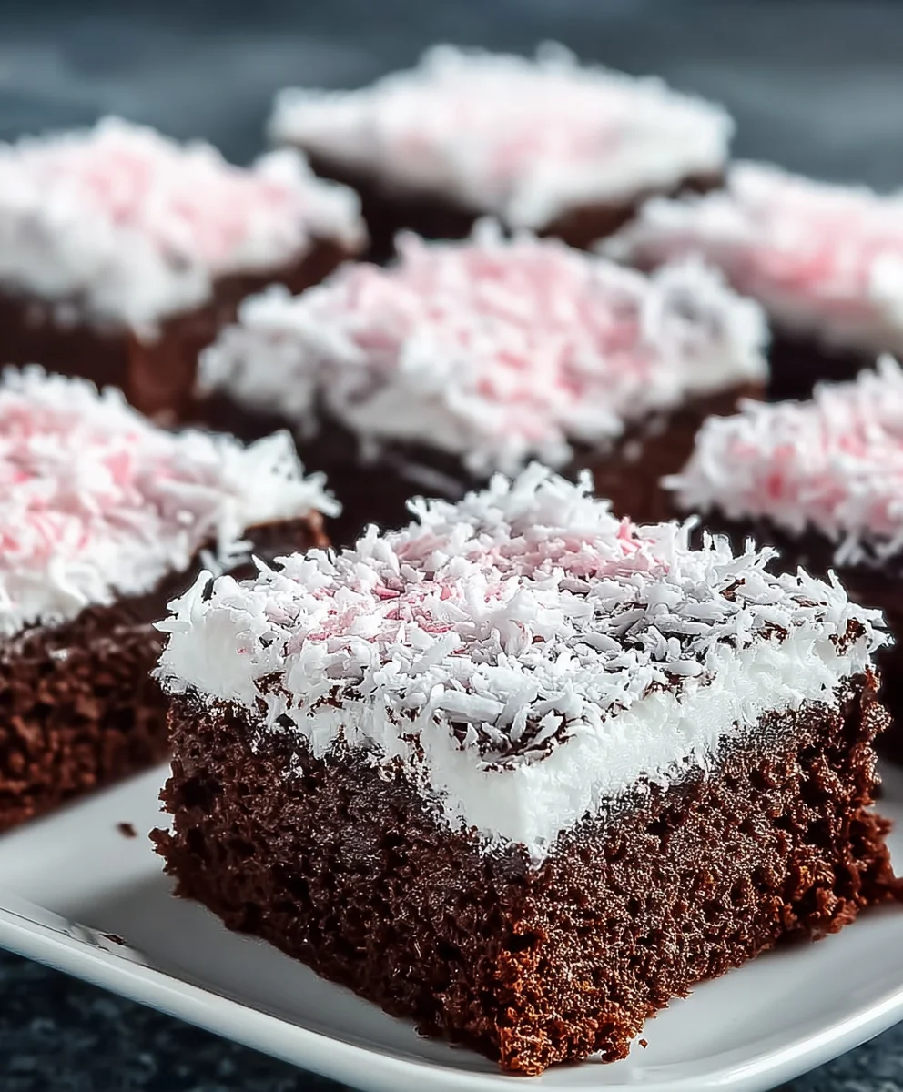 Sno Ball Brownies - Decadent Coconut Cake Brownies