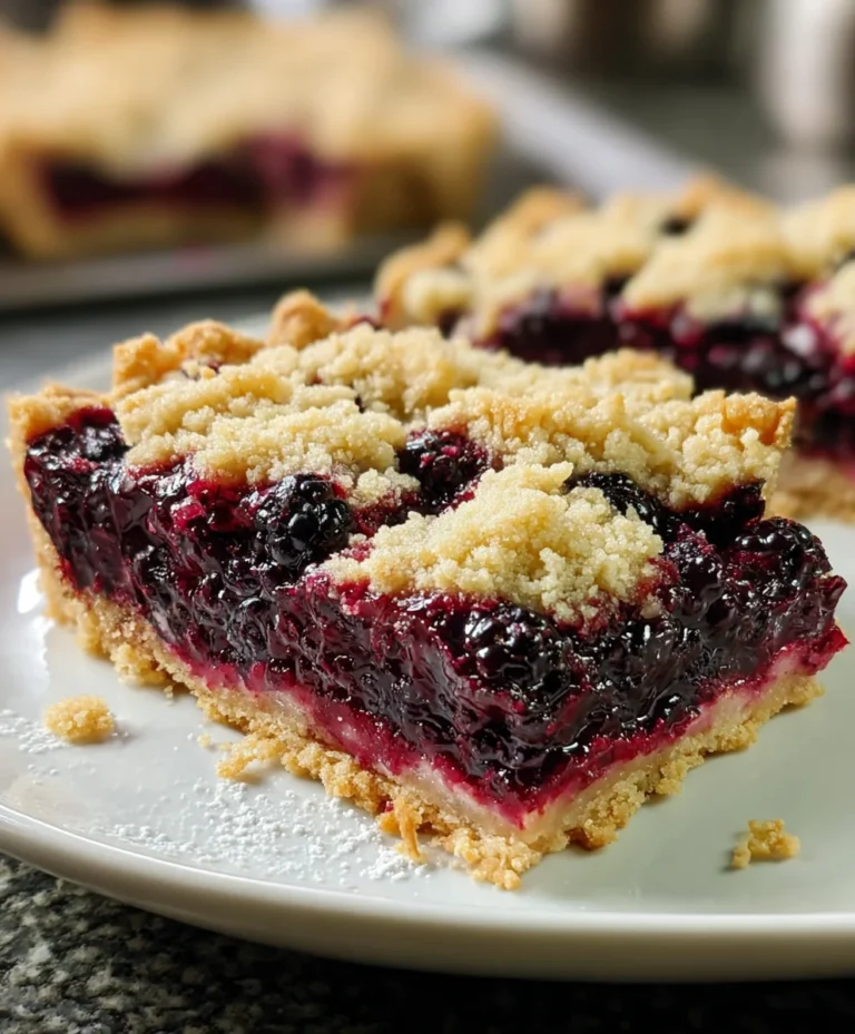 Blackberry Pie Crum extractble Bars- Easy & Delicious