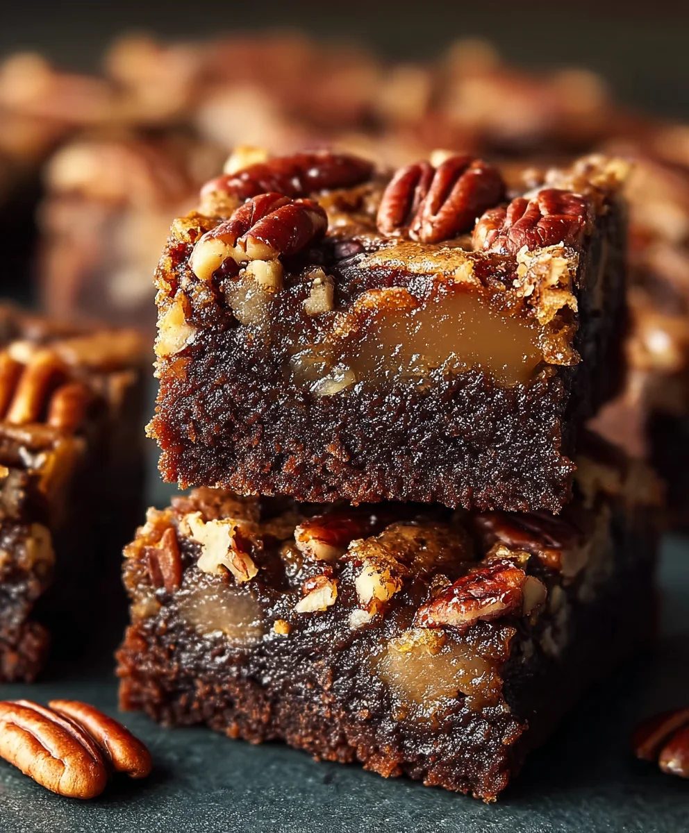 Chewy Pecan Pie Brownies-Easy Dessert Recipe