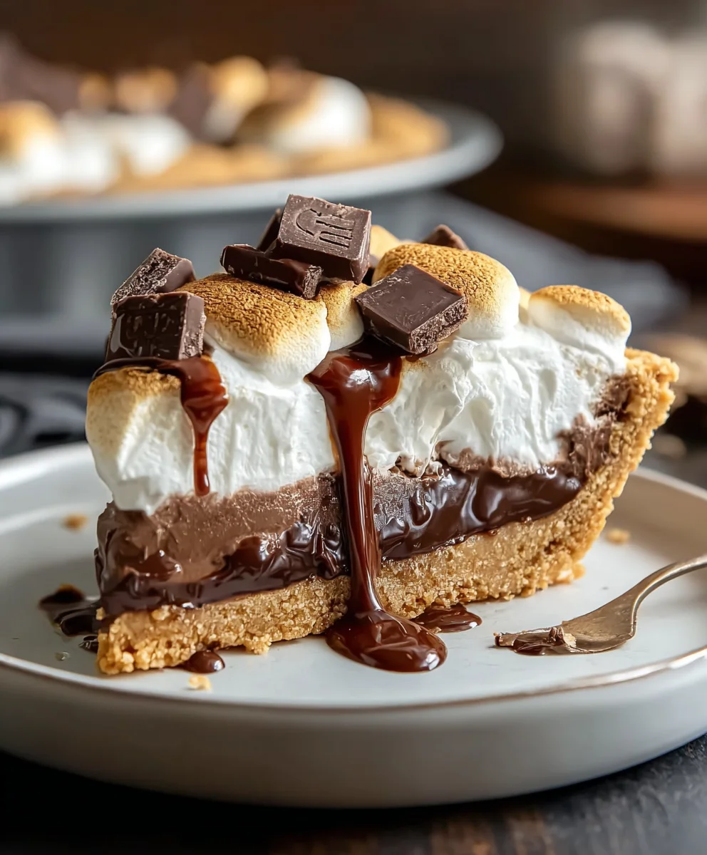 Easy S'mores Pie Recipe- Decadent Chocolate Marshmallow Treat