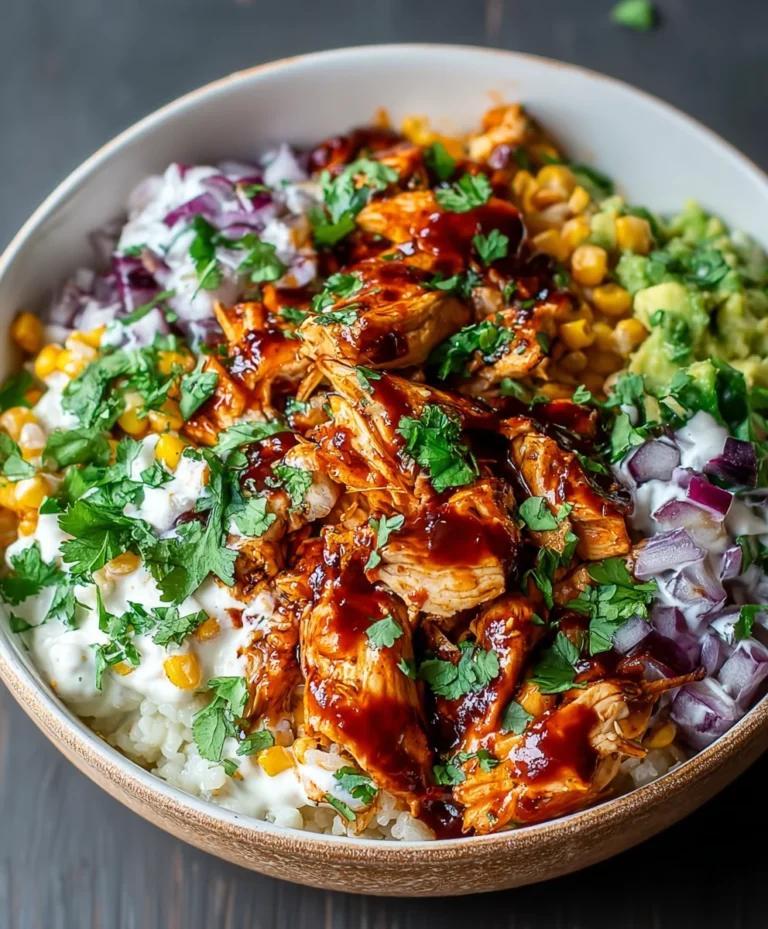 BBQ Chicken Cottage Cheese Bowl-Healthy Meal Prep