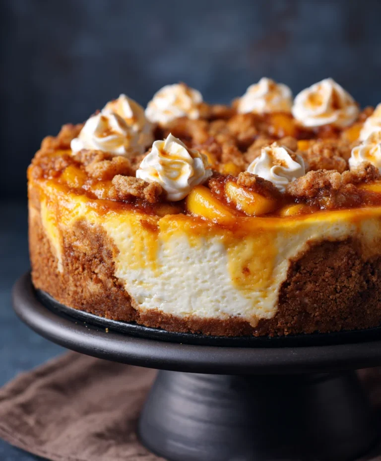 Peach Cobbler Cheesecake Recipe-Sweet Delight