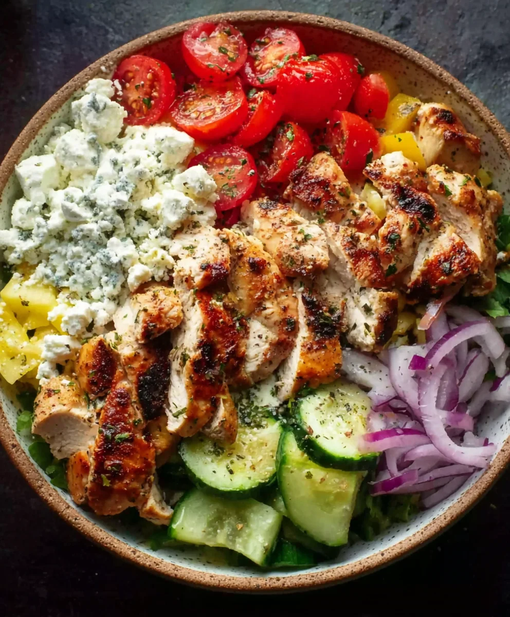 Easy Greek Chicken Bowls- Flavorful & Healthy Meal