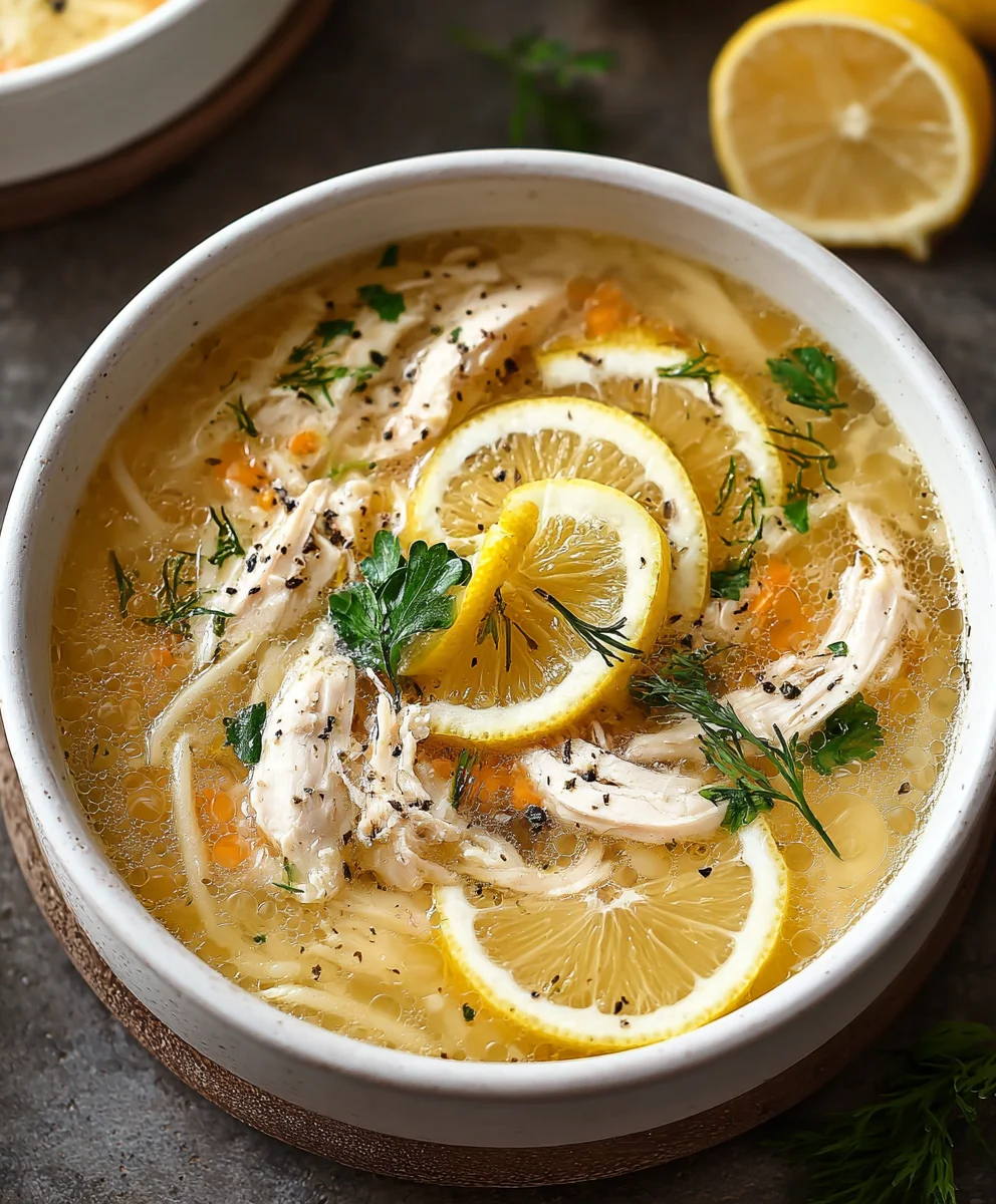 Greek Lemon Chicken Soup - Zesty & Comforting Recipe