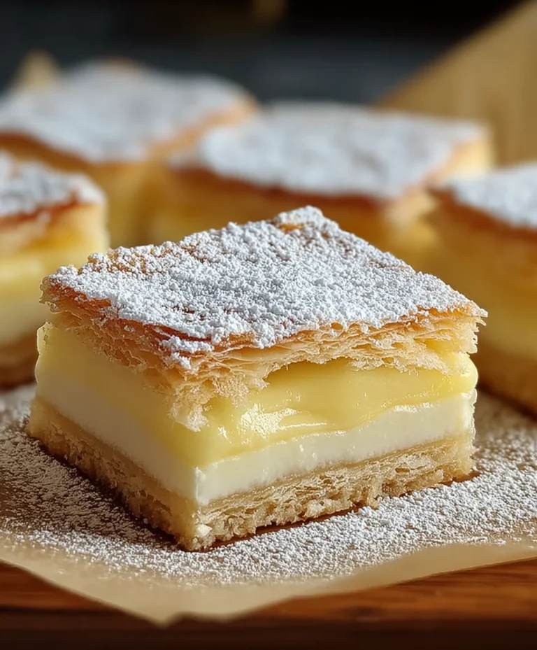 Vanilla Custard Cream Squares-Easy Dessert Recipe