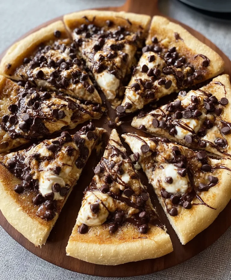 Easy Chocolate Chip Dessert Pizza Recipe