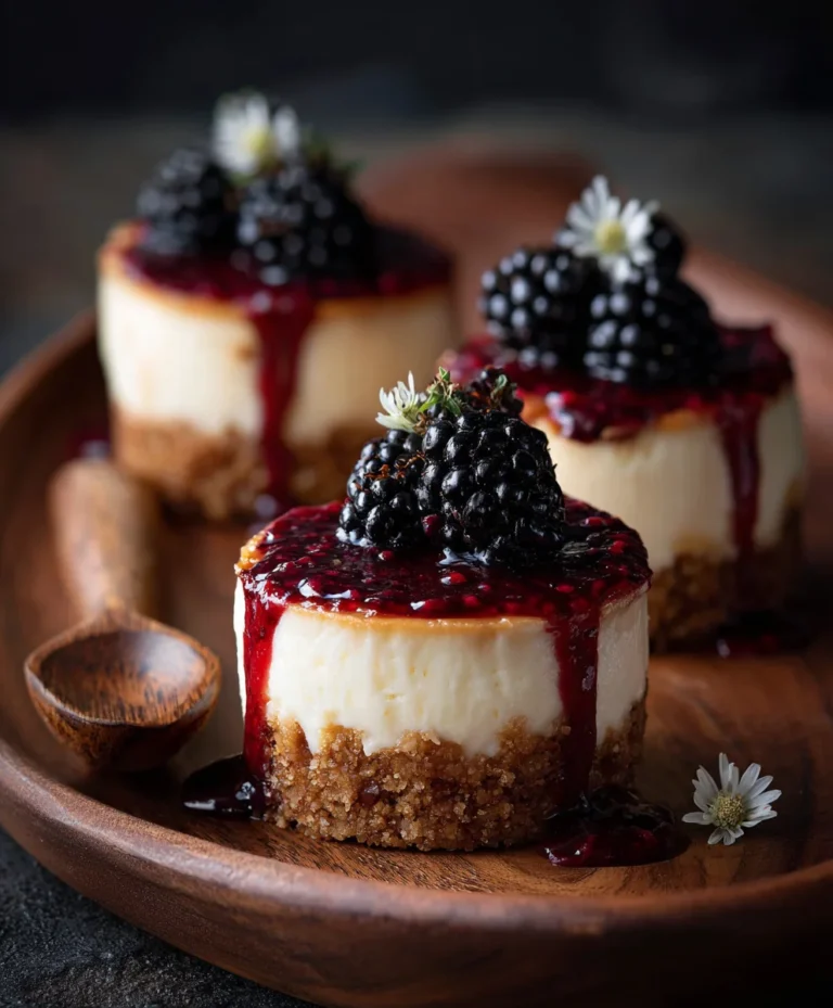 Luscious Blackberry Lavender Cheesecakes – Easy Dessert