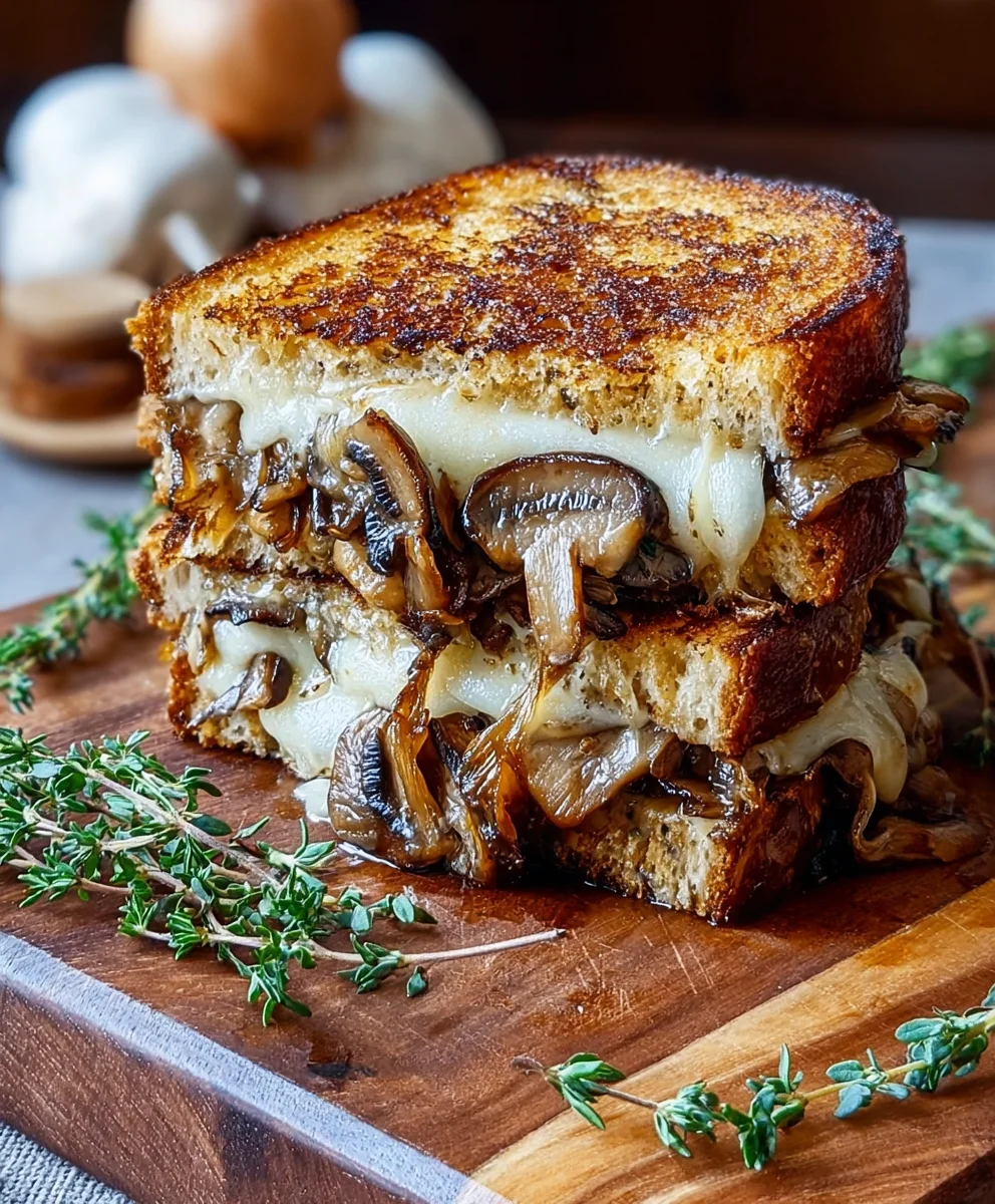 Caramelized Mushroom Grilled Cheese - Ultimate Comfort Food