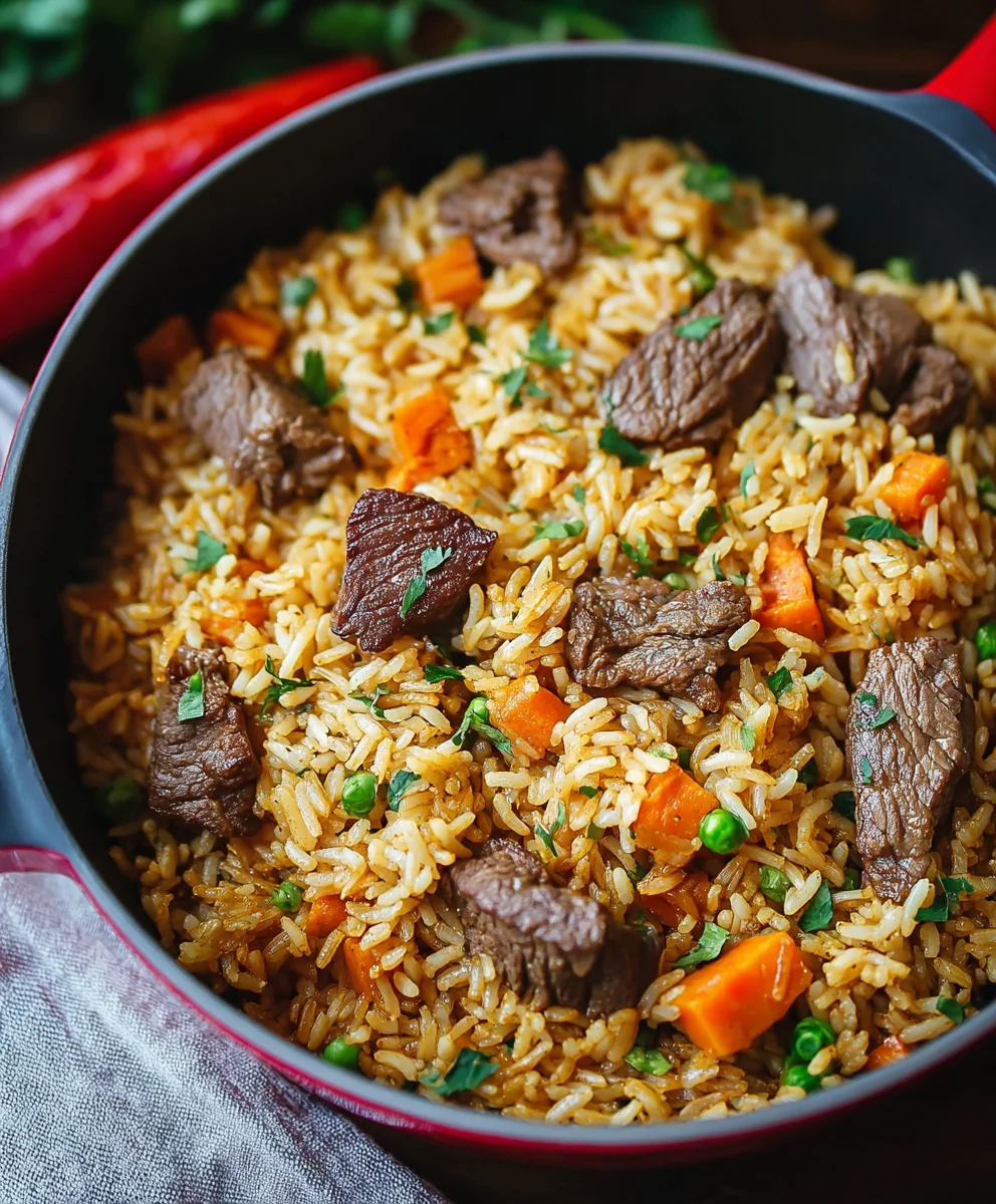 Beef Rice Plov - Flavorful & Easy One-Pot Meal