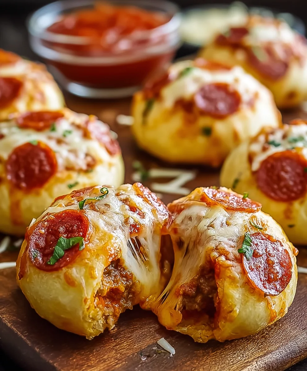 Cheesy Beef Beef Pepperoni Pizza Bombs Easy Recipe