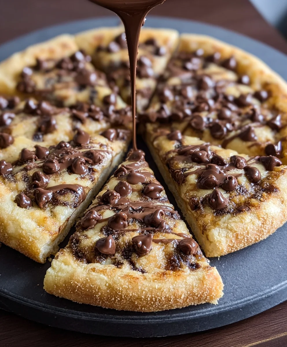 Easy Chocolate Chip Dessert Pizza Recipe
