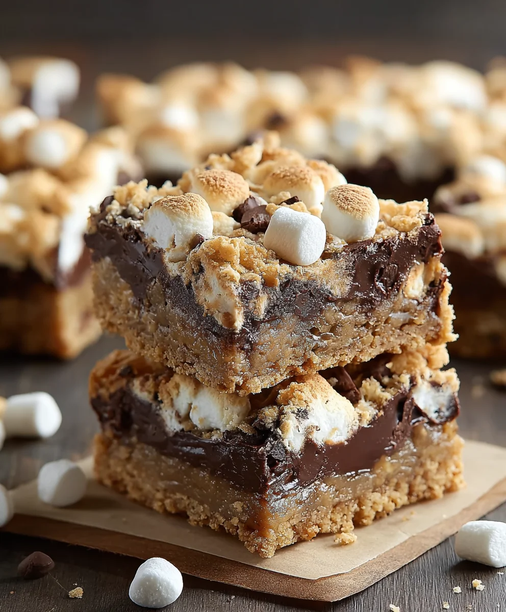Smores Seven Layer Bars - A Chocolatey Dream