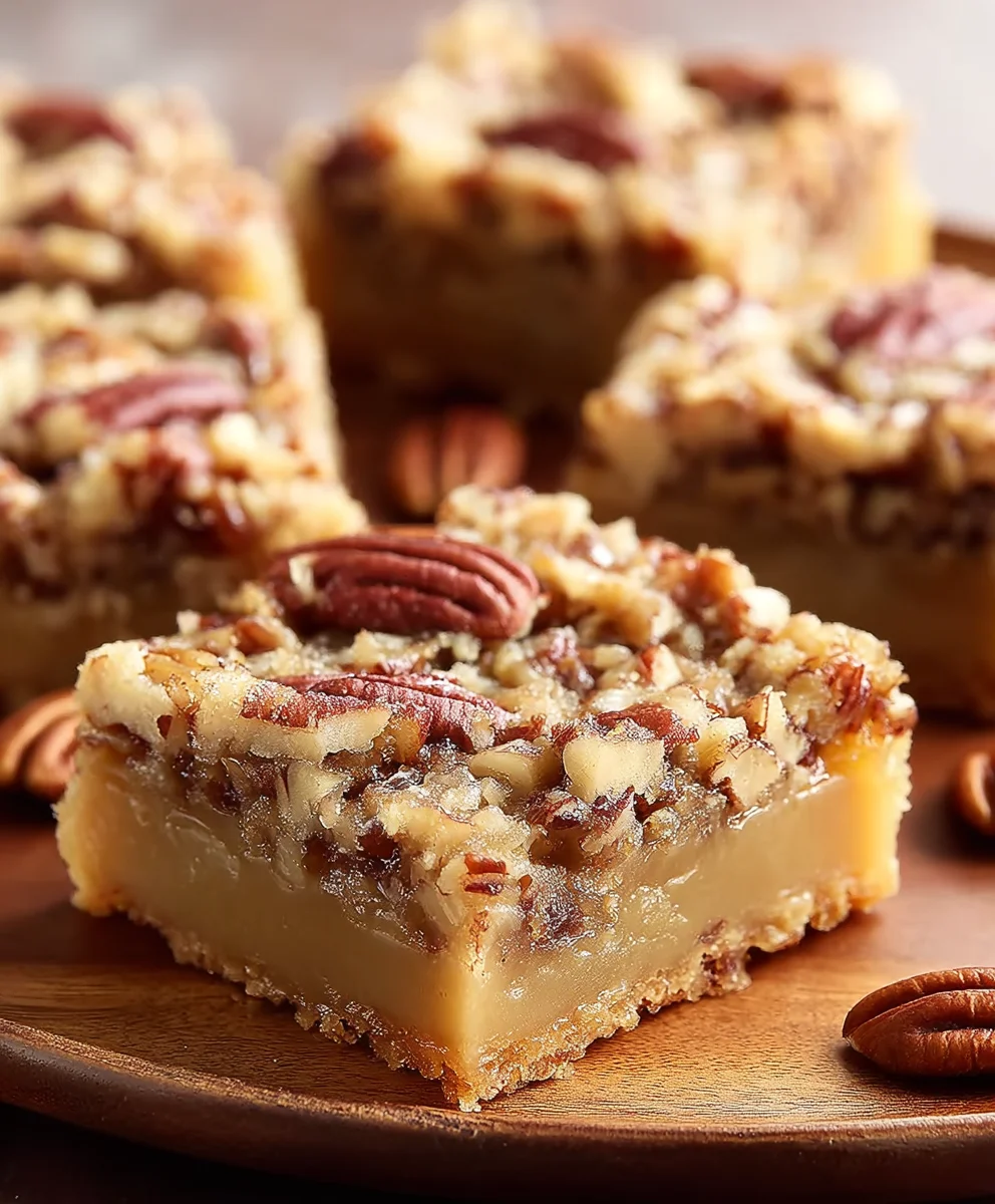 Carolina Pecan Bars-Sweet Chewy Delight
