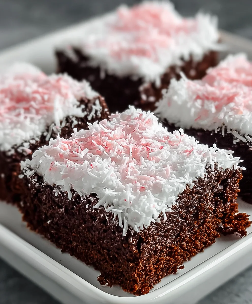 Sno Ball Brownies - Decadent Coconut Cake Brownies