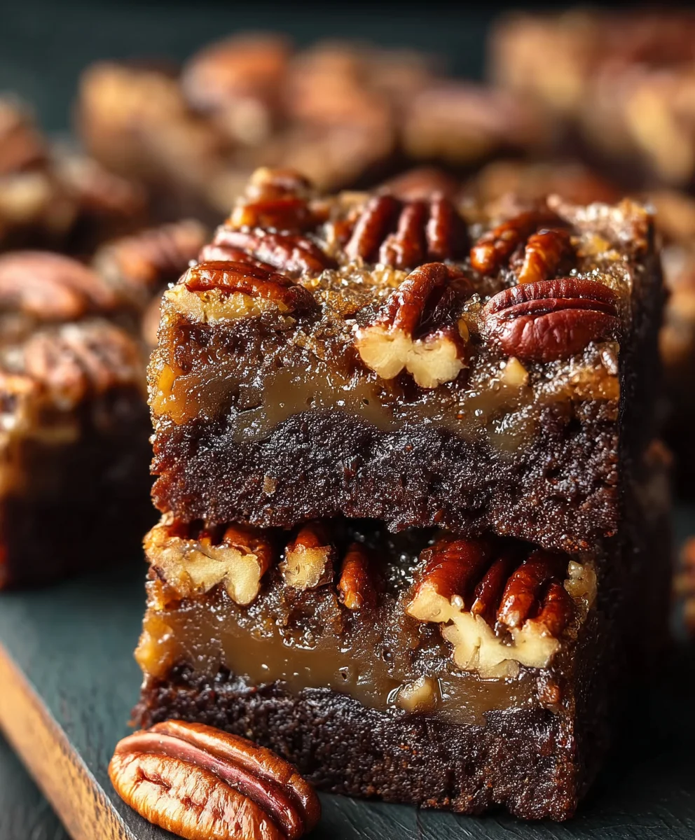 Chewy Pecan Pie Brownies-Easy Dessert Recipe