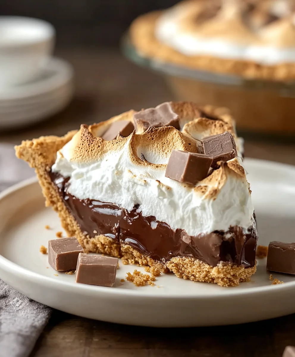 Easy S'mores Pie Recipe- Decadent Chocolate Marshmallow Treat
