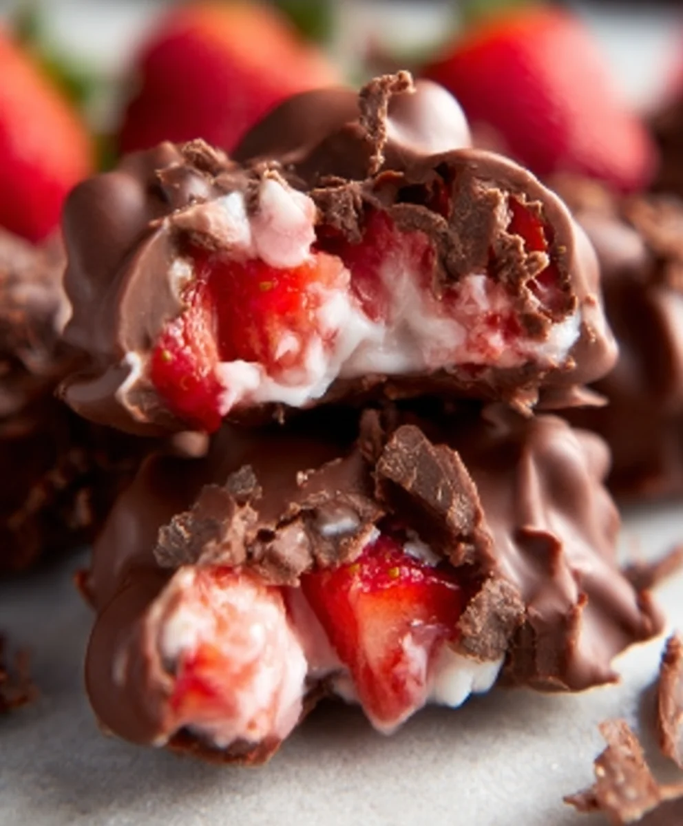 Easy Chocolate Strawberry Yogurt Clusters Recipe