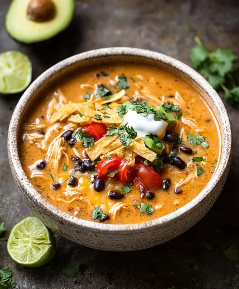 Creamy Chicken Enchilada Soup- Easy Comfort Food