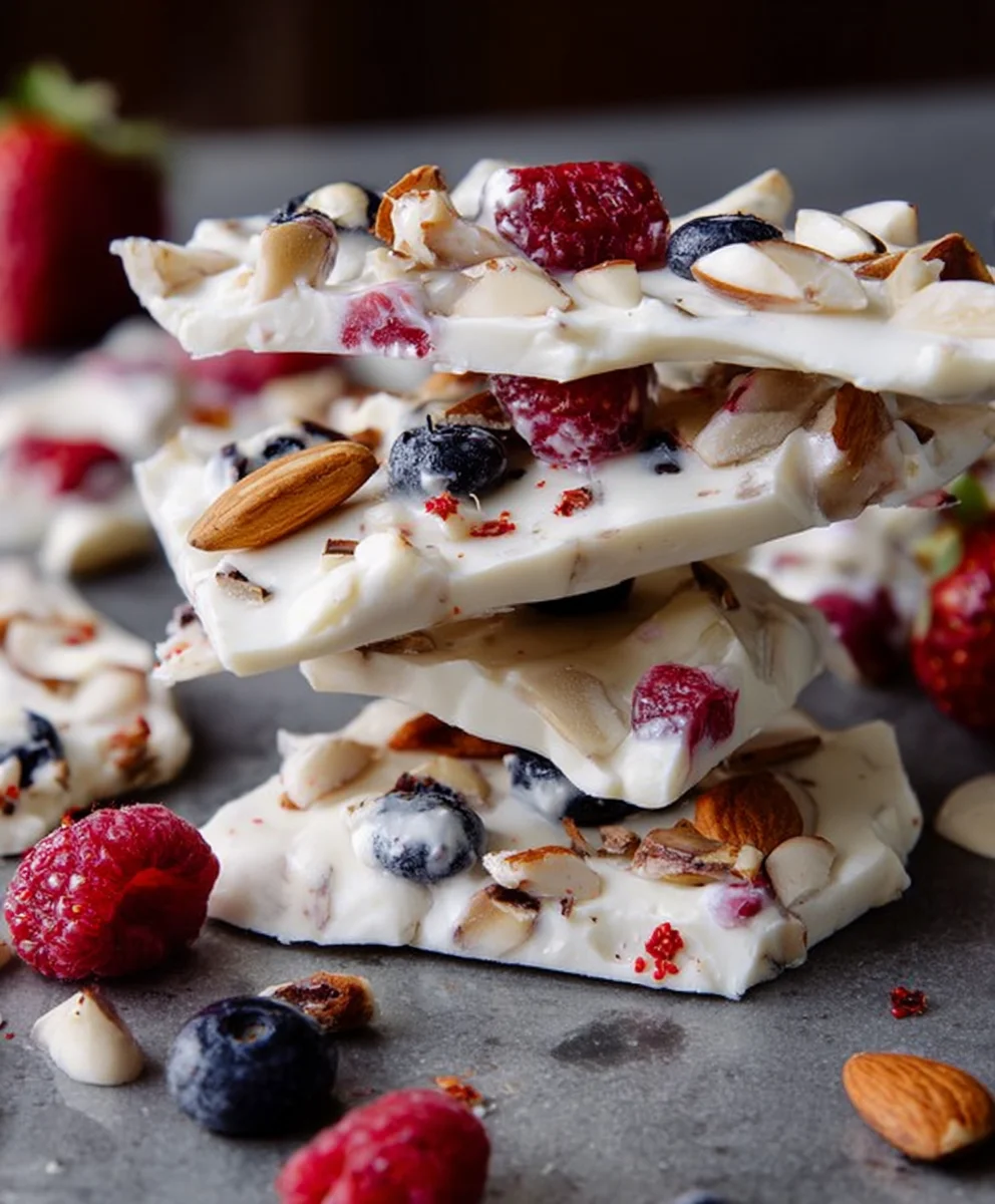Easy Frozen Yogurt Bark- Delicious Healthy Treat