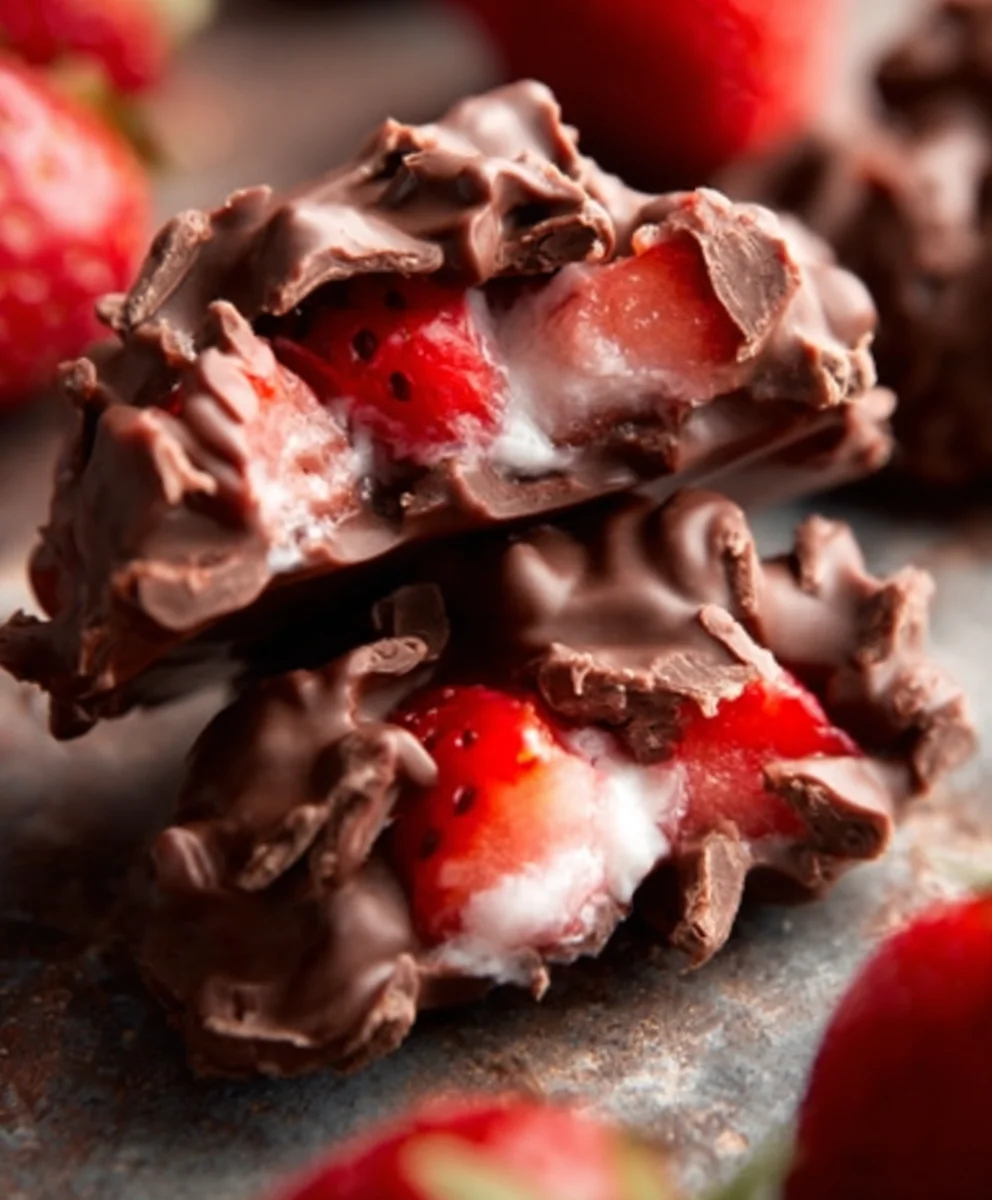 Easy Chocolate Strawberry Yogurt Clusters Recipe