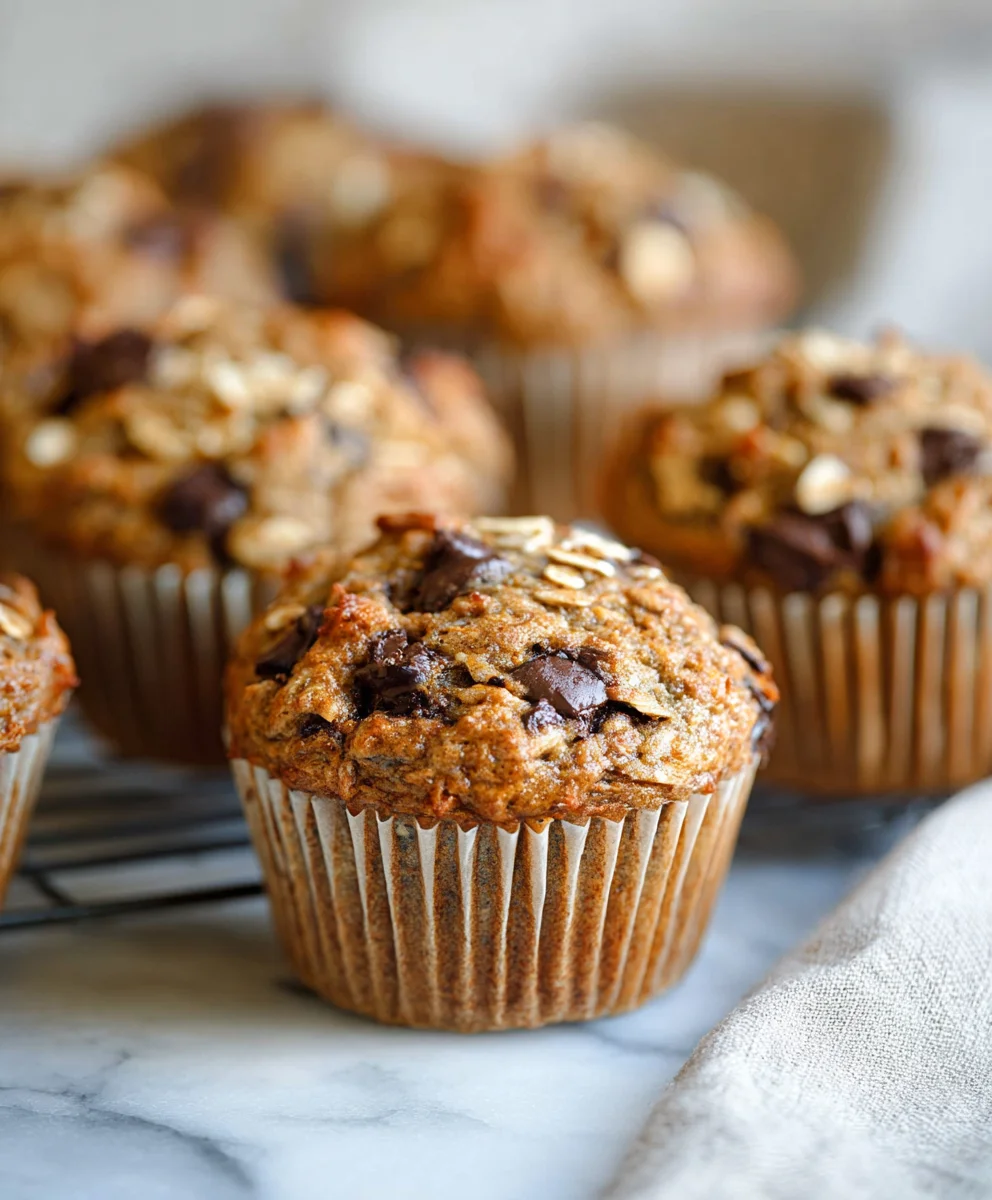 Healthy Banana Oatmeal Muffins-Easy Recipe