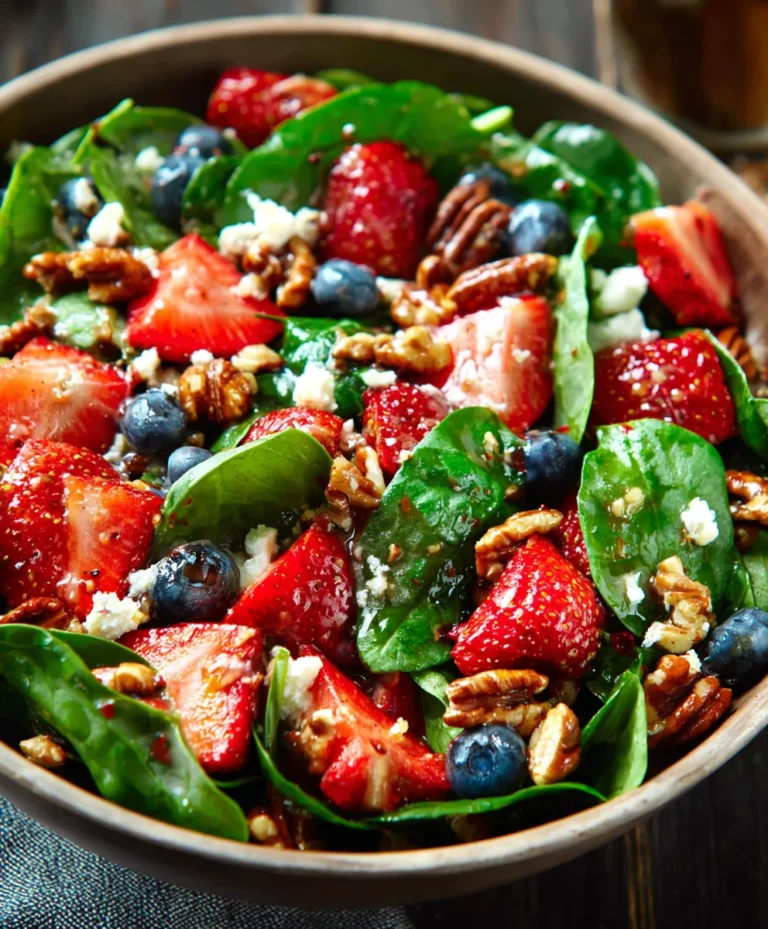 Quick Strawberry Spinach Salad Recipe Delight