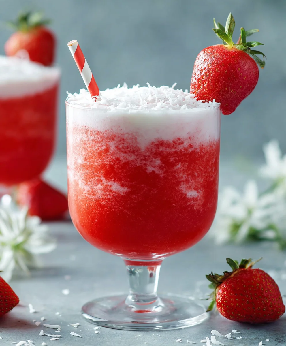 Strawberry Coconut Daiquiri- Refreshing Tropical Twist