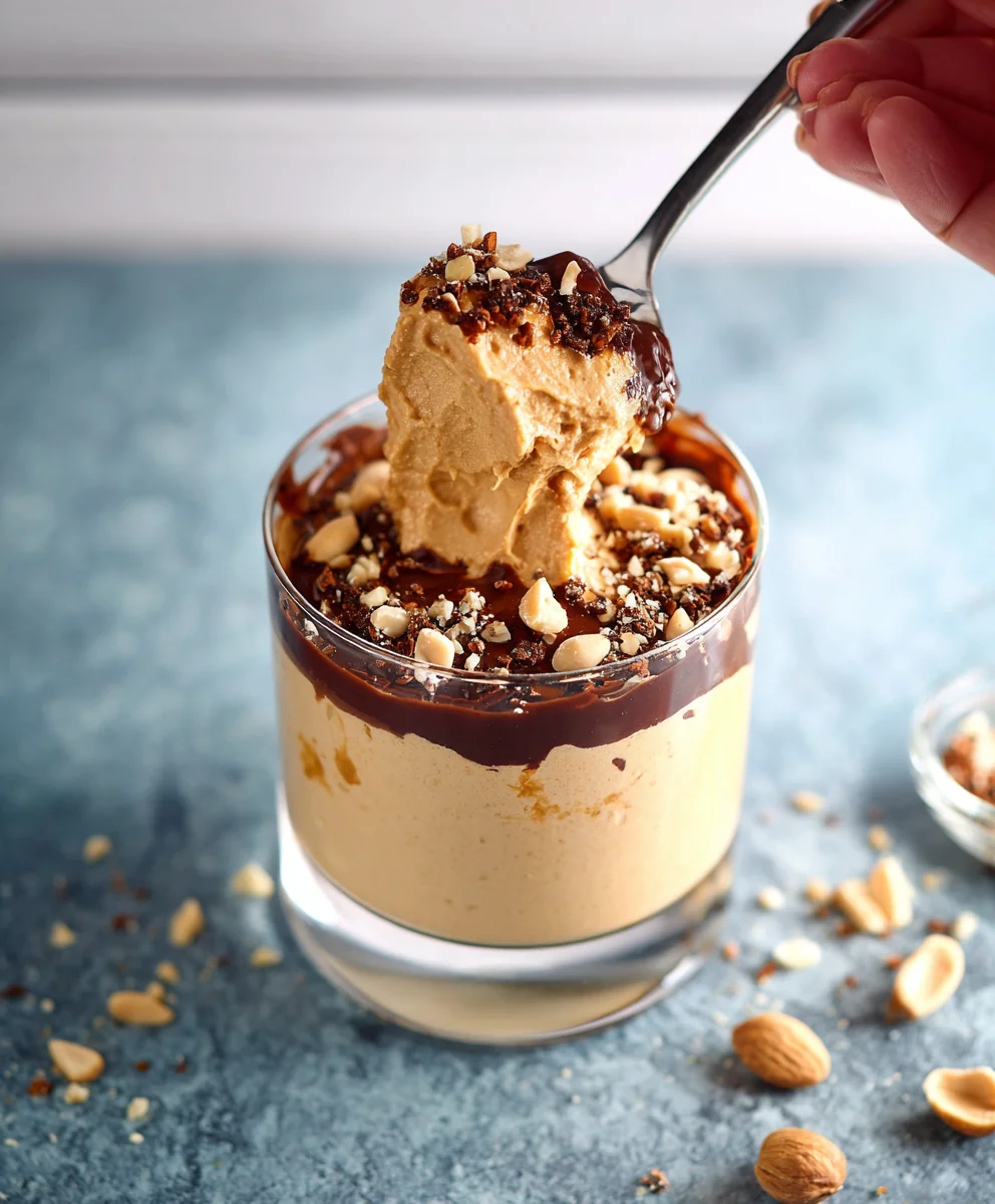 Cottage Cheese Peanut Butter Mousse-Easy Healthy Dessert